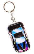 sleutelhanger autoblikje 6,5 x 4 cm metaal zwart