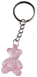 sleutelhanger Beer 3,5 x 2,5 cm roze