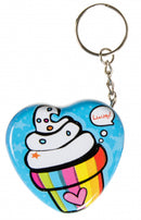 sleutelhanger Butterfly 5 x 5 x 2,5 cm staal blauw