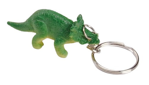 sleutelhanger dino triceratops 6 cm groen