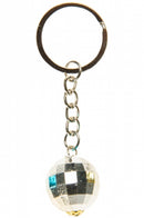 sleutelhanger discobal 2 cm zilver