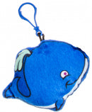 sleutelhanger walvis junior 6 cm pluche donkerblauw