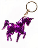 sleutelhanger eenhoorn pailletjes 7 cm paars