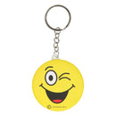 sleutelhanger emoji met spiegel geel 6 cm