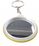 sleutelhanger emoji met spiegel geel 6 cm