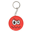 sleutelhanger emoji met spiegel rood 6 cm