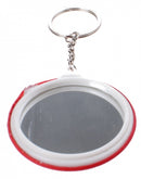 sleutelhanger emoji met spiegel rood 6 cm