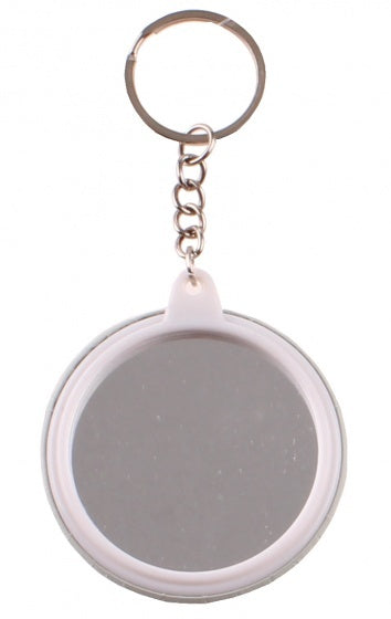 sleutelhanger flamingo met spiegel roze 5,8 cm