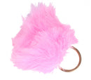 sleutelhanger Fluffy meisjes 8 cm textiel oudroze