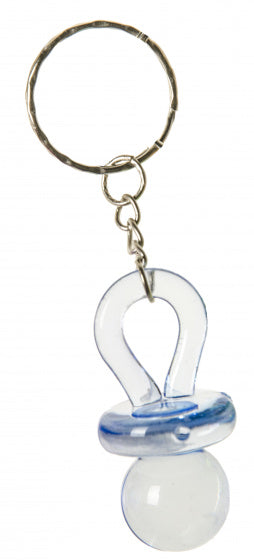 sleutelhanger fopspeen junior 5 cm blauw