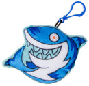 sleutelhanger haai junior 6 cm pluche blauw
