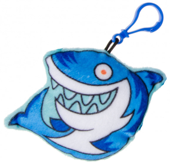 sleutelhanger haai junior 6 cm pluche blauw
