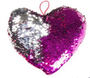 sleutelhanger pailletten Hart meisjes 12 cm roze