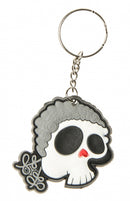 sleutelhanger piraat jongens 5,5 cm wit/grijs