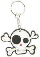 sleutelhanger piraat jongens 5,5 cm zwart/wit