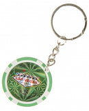 sleutelhanger pokerfiche 25 groen