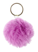 sleutelhanger pompom meisjes 6 cm pluche lila