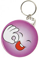sleutelhanger smiley junior 5,8 cm paars