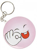 sleutelhanger smiley junior 5,8 cm roze