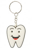 sleutelhanger Tand 4,5 cm wit