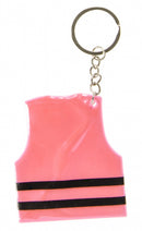 sleutelhanger veiligheidsvest junior 7 cm roze
