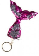 sleutelhanger vissenstaart 10 x 9 cm fuchsia
