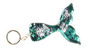 sleutelhanger vissenstaart 10 x 9 cm groen