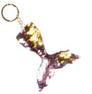 sleutelhanger vissenstaart 10 x 9 cm roze