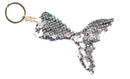 sleutelhanger vissenstaart 10 x 9 cm zilver