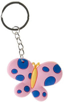 sleutelhanger vlinder meisjes 5,5 cm rubber roze