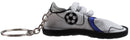 sleutelhanger voetbalschoen 7 cm zwart/wit/paars