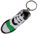 sleutelhanger voetbalschoen 7 cm zwart/wit/groen