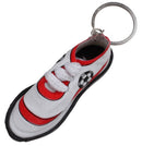sleutelhanger voetbalschoen 7 cm zwart/wit/rood