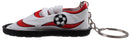 sleutelhanger voetbalschoen 7 cm zwart/wit/rood