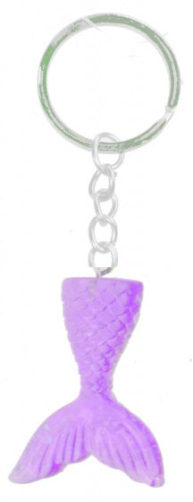 sleutelhanger zeemeerminstaart 4 cm paars