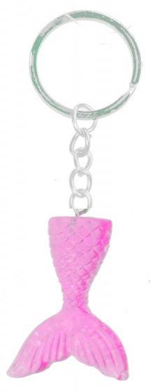 sleutelhanger zeemeerminstaart 4 cm roze