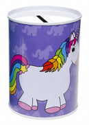 spaarpot eenhoorn 10 x 4 cm paars