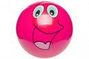 speelbal Smiling face junior 23 cm PVC roze