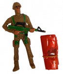 speelfiguur Parachutist jongens 9 cm bruin/oranje