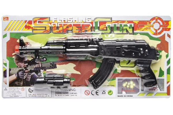 speelgoedgeweer Super Gun junior 32 cm zwart