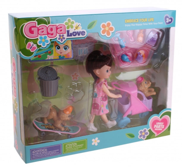 speelset Gaga Love 17-delig o.a. skateboard