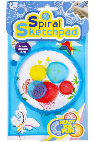 spirografieset 7-delig blauw/geel/rood