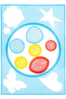 spirografieset 7-delig blauw/geel/rood