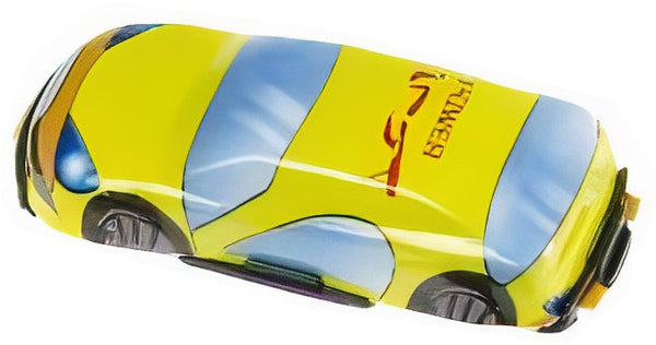sportauto Clicker jongens 7 cm geel/blauw