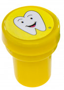 stempel tand 3,5 x 3 cm geel