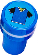 stempel voetbaltroffee junior 4 x 2,5 cm blauw