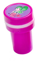 stempel zeemeermin meisjes 4 x 2,5 cm paars
