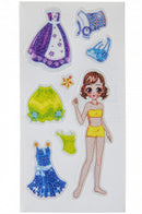 stickersvel aankleedpop meisjes 13 x 5 cm