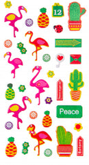 stickervel flamingo meisjes 21 x 10 cm 34-delig
