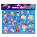 stickervel ruimte 22-delig blauw